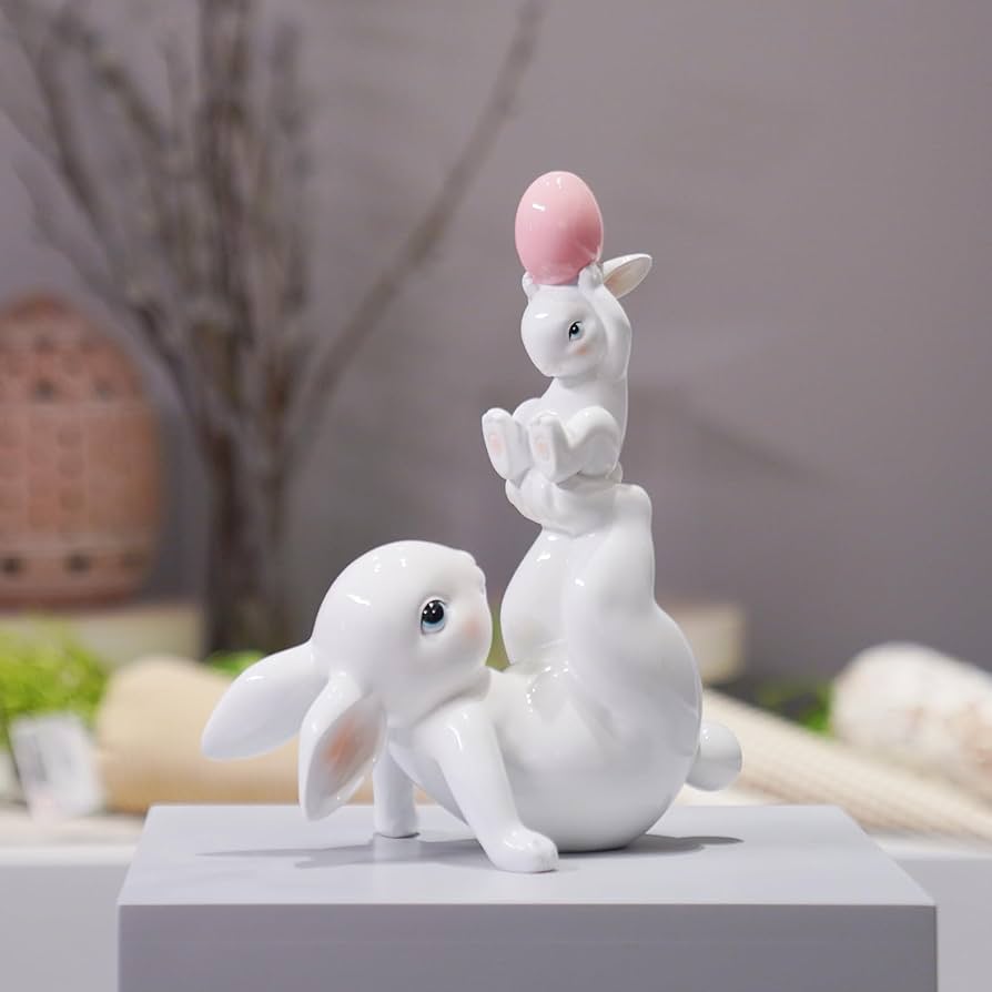 Easter Decorations Cute Spring Bunny-Decor - Easter Bunny Figurines Table  Centerpiece Momma And Bunny Figure Resin Rabbits Sulpture for Indoor Home  Farmhouse Decor 7.25*4.75*9 inch Newman House Studio : Amazon.sg: Home