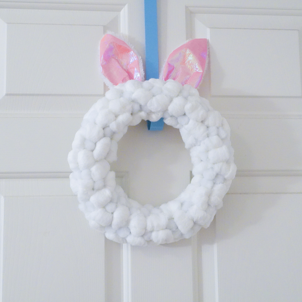 Easy DIY Dollar Tree Easter Bunny Wreath - Prudent Penny Pincher