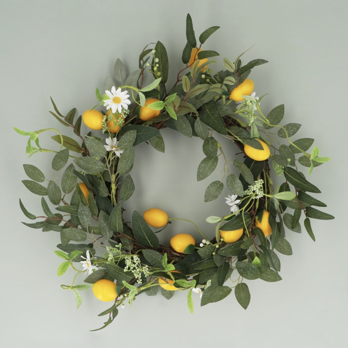 Spring Wreath - Lemon & Daisy - - Liv's Solihull