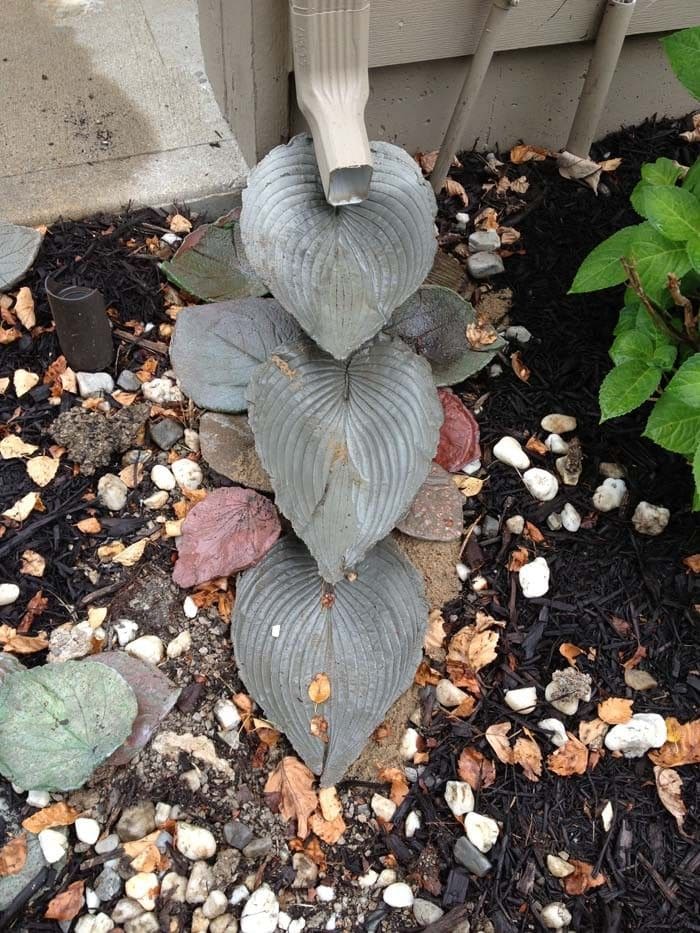Tiered Concrete Leaf Splash Blocks