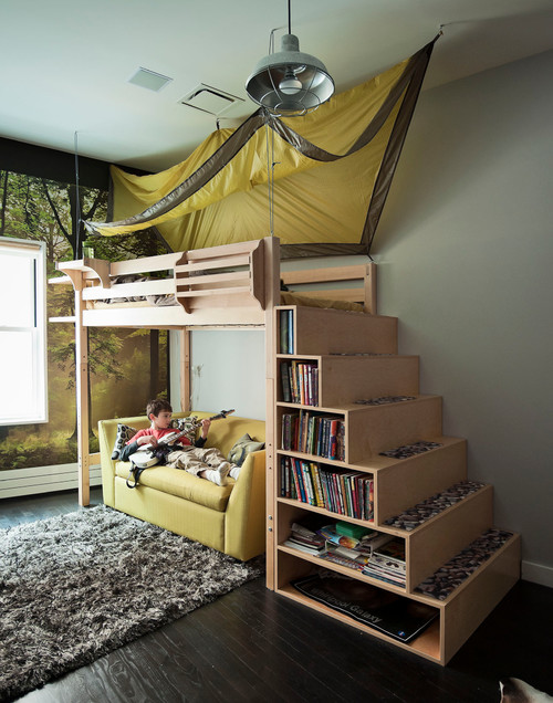 Loft Bed Staircase Shelving