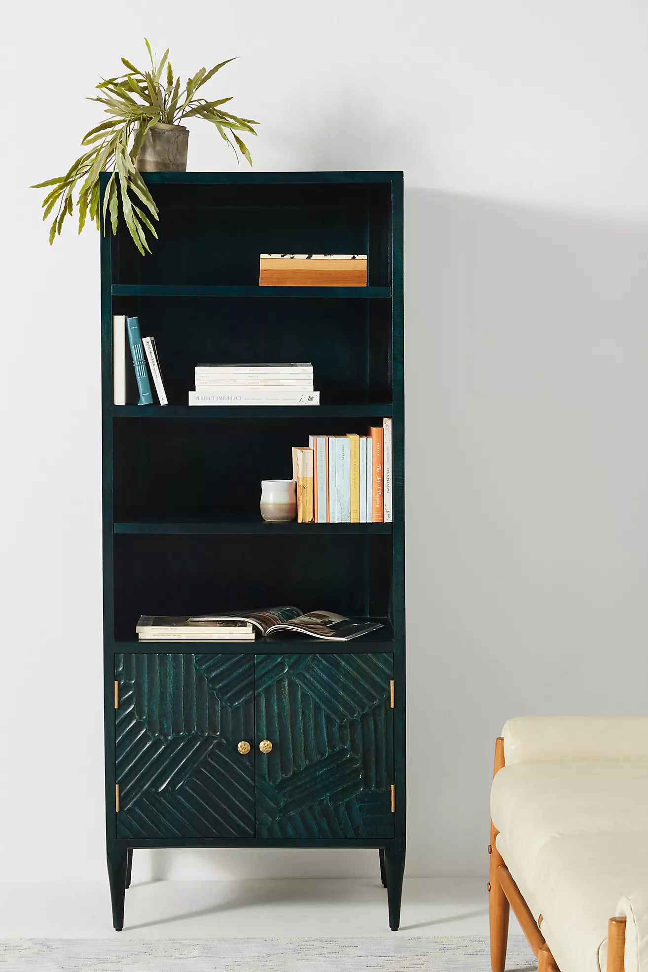 Deep Teal Cabinet Bookshelf