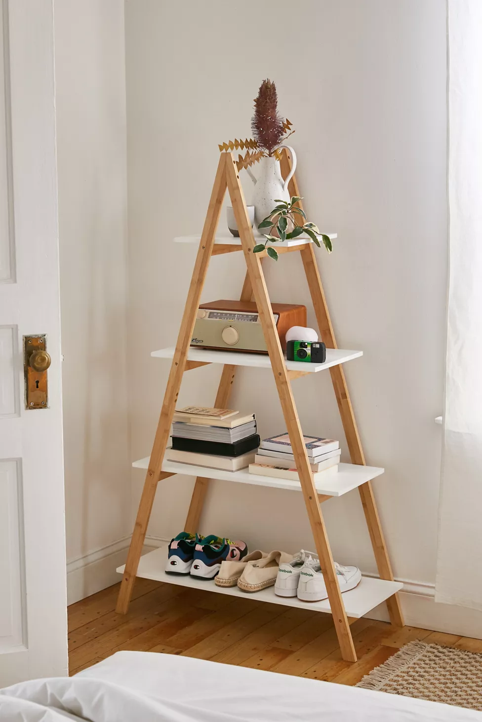 A Frame Ladder Display Shelf
