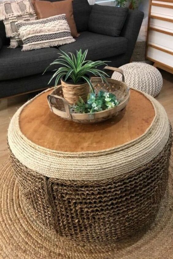 Rope Wrapped Coffee Table