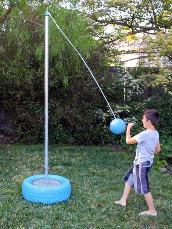 Backyard Tetherball Game Station